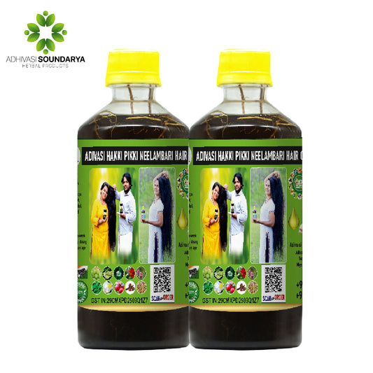 Adivasi Hakki Pikki neelamabari regrowth hair oil 1litre (6month pack)