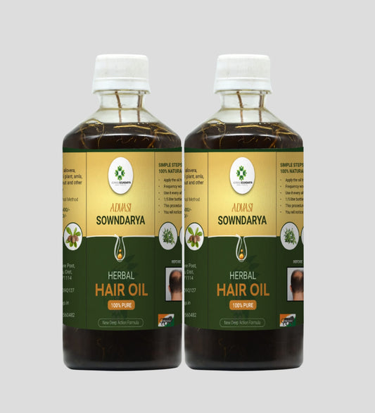 Adivasi Sowndarya herbal regrowth hair oil 1litre (6month pack)