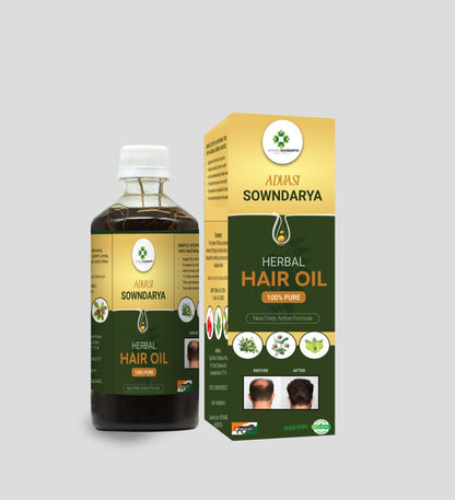 Adivasi Sowndarya herbal regrowth hair oil 500ml (3month pack)