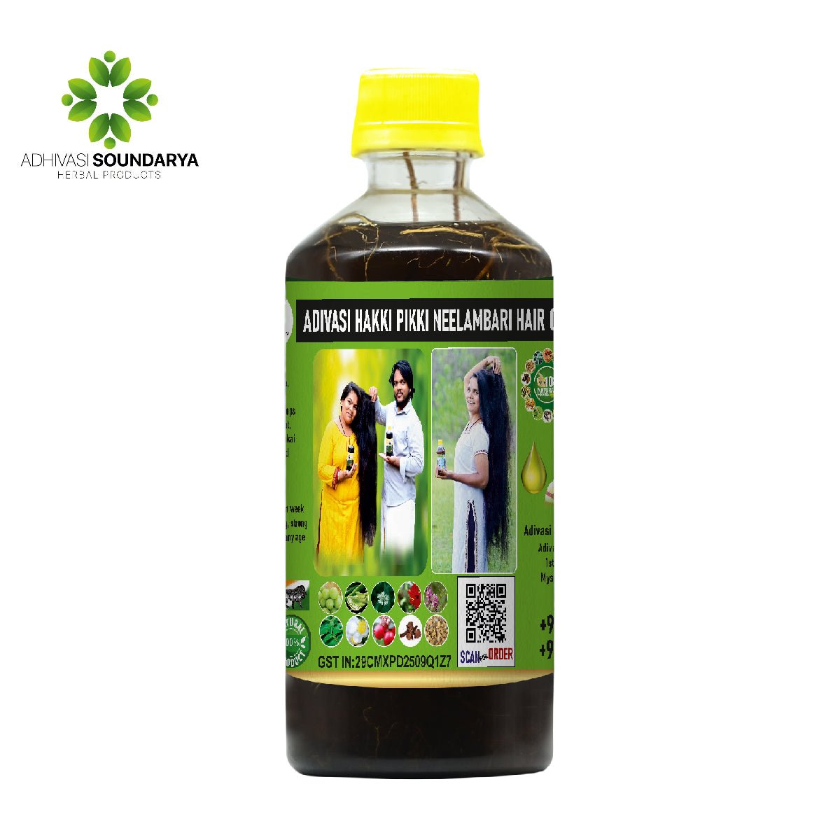 Adivasi Herbal Hair Oil – Original Hakki Pikki Formula for Hair Fall & Scalp Care - Adivasi sowndarya herbal products